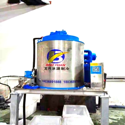 स्वचालित 1 2 3 5 फ्लेक आइस मेकर मशीन 10 टन 3P 380Volt 50Hz