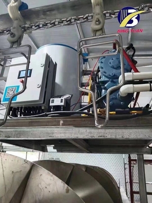 मछली के लिए SUS304 स्टेनलेस स्टील 8ton फ्लेक आइस मेकर मशीन