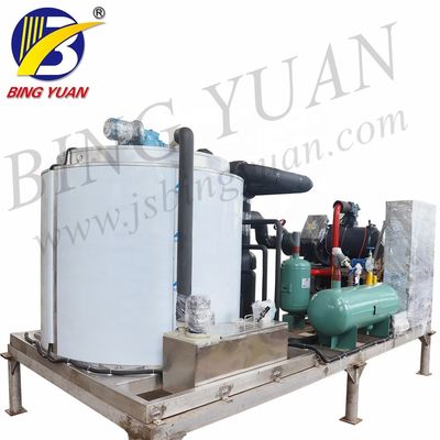 R404A 220V 12T फ्लेक आइस मेकर मशीन, कमर्शियल आइस मेकर मशीन