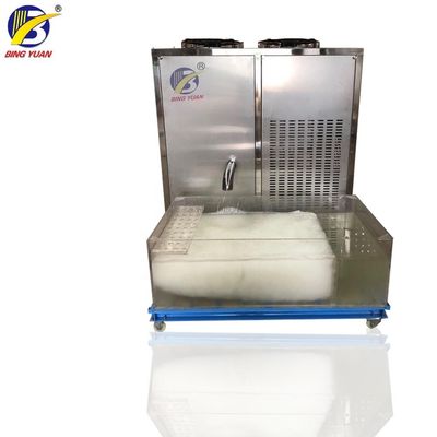एयर कूलिंग 4.3KW R404A समुद्री जल बर्फ मशीन