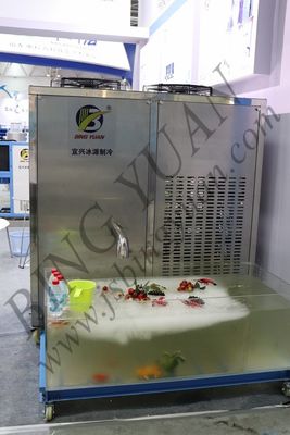 स्टेनलेस स्टील 304 R404A समुद्री जल घोल बर्फ निर्माता