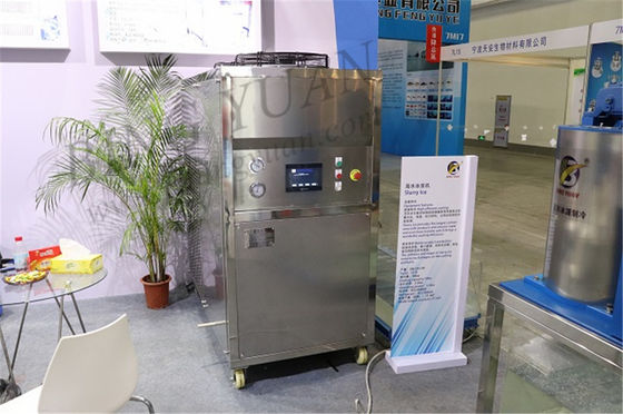 एयर कूलिंग 4.3KW R404A समुद्री जल बर्फ मशीन